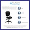Flash Furniture Fabric Contemporary Chair, 18-1/4" to 21-1/2", Black Fabric GO-930F-BK-GG - alternate 9